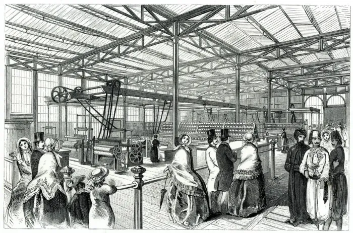 Framed Print : Great Exhibition, cotton machines 1851 Framed Print : Great Exhibition, cotton machines 1851