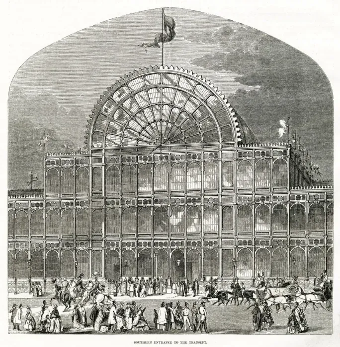 Framed Print : Great Exhibition - Southern Entrance 1851 Framed Print : Great Exhibition - Southern Entrance 1851