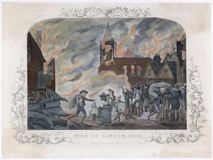 Framed Print : Great Fire of London Framed Print : Great Fire of London
