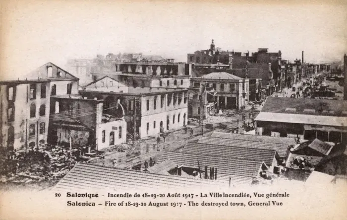 Framed Print : Great Fire at Thessaloniki - General View of Destroyed Town Framed Print : Great Fire at Thessaloniki - General View of Destroyed Town