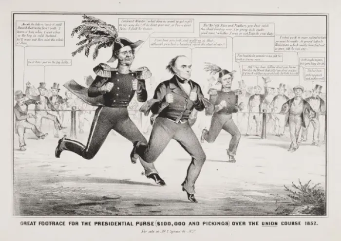 Framed Print : The great footrace for the presidential purse (100, 000 and p Framed Print : The great footrace for the presidential purse (100, 000 and p