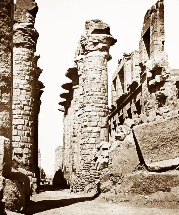 Framed Print : The Great Hall, Karnak, Egypt, Victorian period