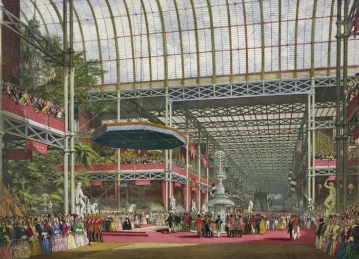 Framed Print : The great industrial exhibition of 1851. Plate 1. The inaugu Framed Print : The great industrial exhibition of 1851. Plate 1. The inaugu
