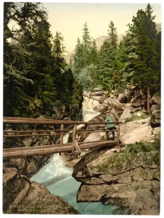 Framed Print : Great Kohlbach, Upper Waterfall, Tatra, Austro-Hungary Framed Print : Great Kohlbach, Upper Waterfall, Tatra, Austro-Hungary