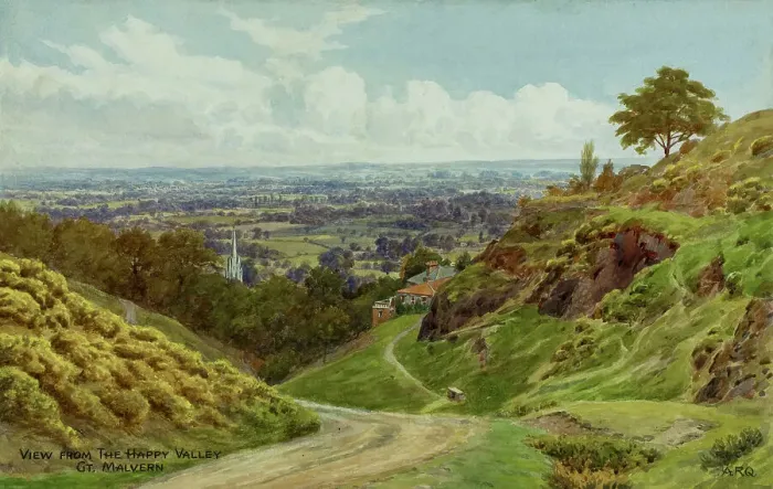 Framed Print : Great Malvern, Worcestershire, viewed from Happy Valley Framed Print : Great Malvern, Worcestershire, viewed from Happy Valley