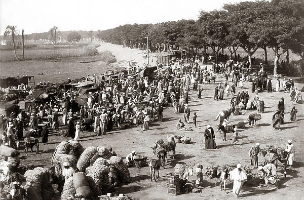 Great market, Kasr-el-Nil, Egypt, circa 1880s