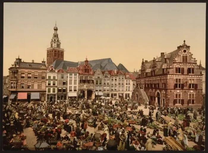 Framed Print : The great market, Nymegen (i. e. Nijmegen), Holland Framed Print : The great market, Nymegen (i. e. Nijmegen), Holland