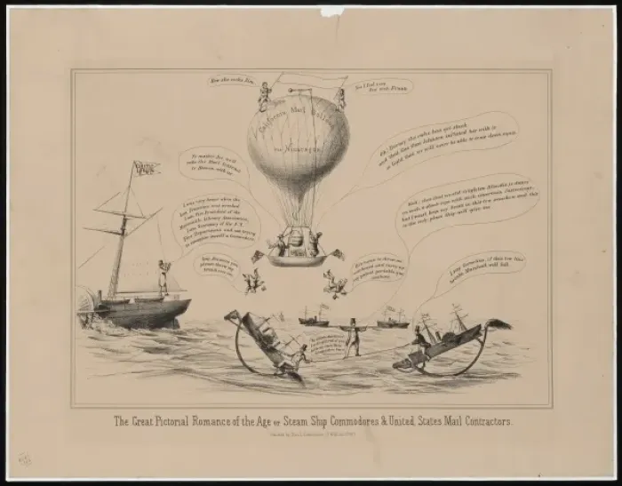 Framed Print : The great pictorial romance of the age, or, steam ship commo Framed Print : The great pictorial romance of the age, or, steam ship commo