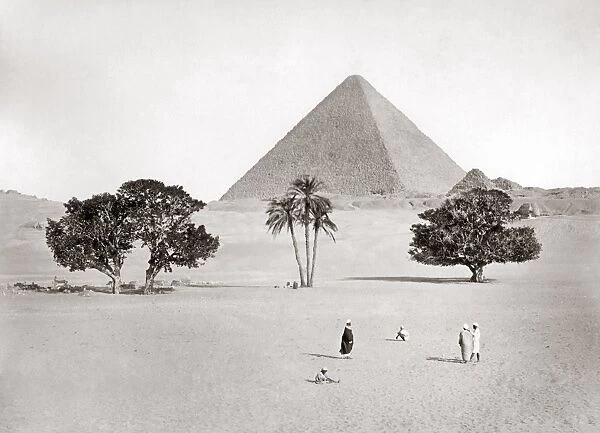 The Great Pyramid at Gizeh, Egypt, circa 1880s