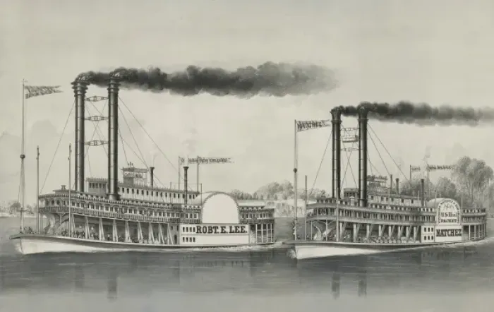 Framed Print : The great race on the Mississippi: from New Orleans to St. L Framed Print : The great race on the Mississippi: from New Orleans to St. L