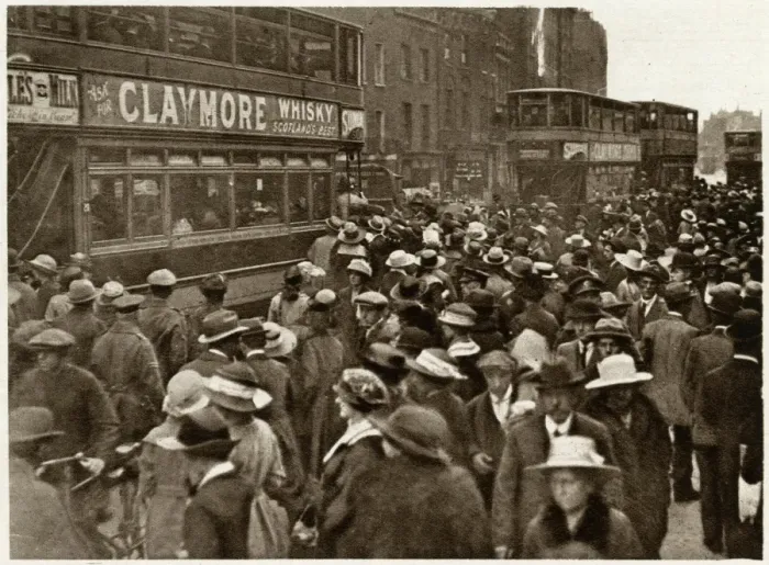 Framed Print : Great railway strike, available tram-car 1919 Framed Print : Great railway strike, available tram-car 1919