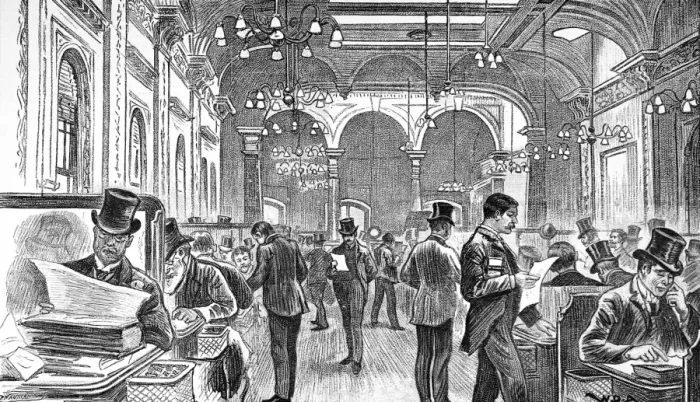 Framed Print : The Great Room of Lloyds of London, 1890 Framed Print : The Great Room of Lloyds of London, 1890