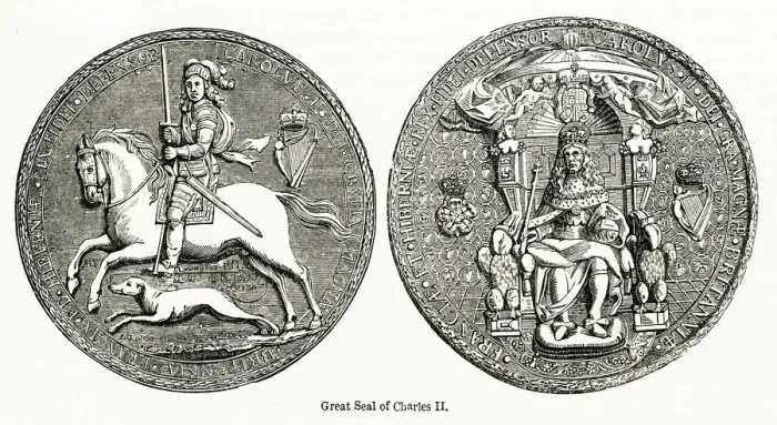 Framed Print : Great seal of Charles II Framed Print : Great seal of Charles II