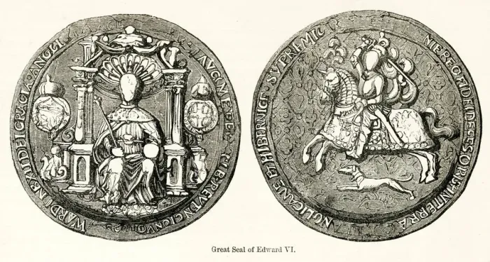 Framed Print : Great seal of Edward VI