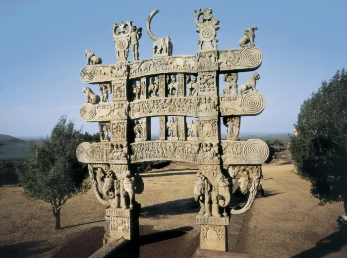 Framed Print : Great Stupa. 3rd BC. INDIA. Sanchi. Northern Framed Print : Great Stupa. 3rd BC. INDIA. Sanchi. Northern