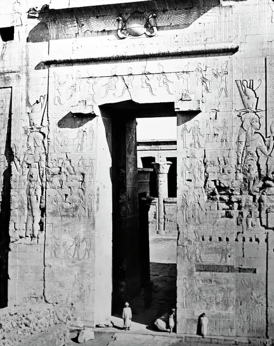 Framed Print : Great Temple, Edfu, Egypt, Victorian period Framed Print : Great Temple, Edfu, Egypt, Victorian period