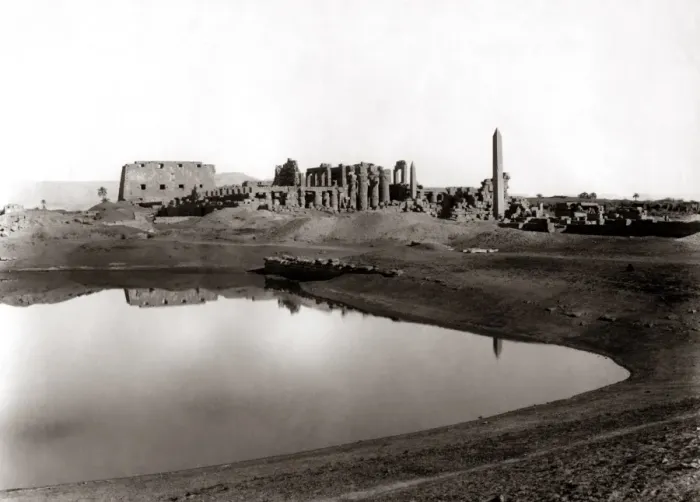 Framed Print : Great Temple, Karnak, Egypt, circa 1880s