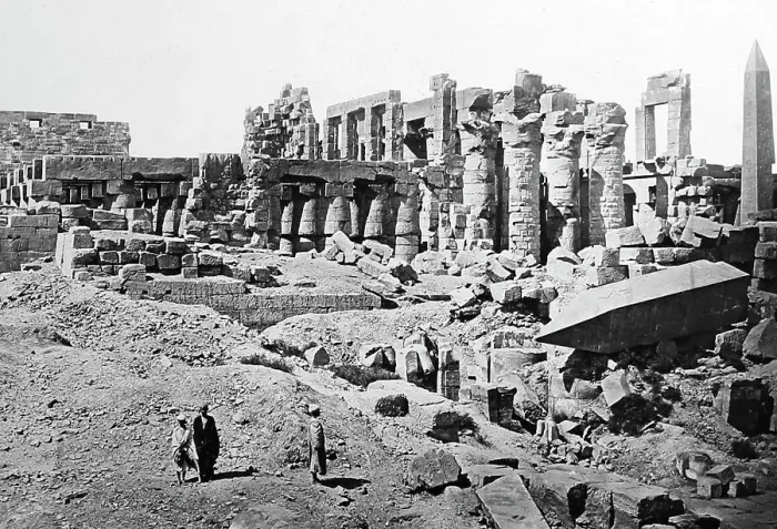 Framed Print : Great Temple, Thebes, Egypt, Victorian period Framed Print : Great Temple, Thebes, Egypt, Victorian period