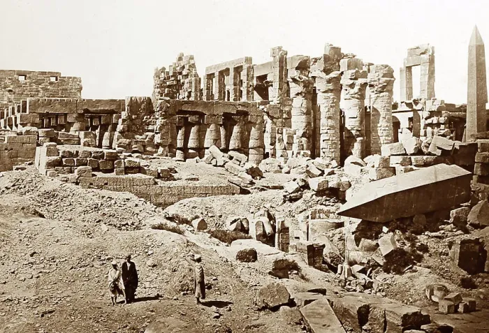 Framed Print : Great Temple, Thebes, Egypt, Victorian period Framed Print : Great Temple, Thebes, Egypt, Victorian period