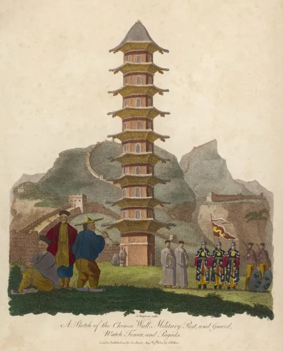Framed Print : Great Wall & Pagoda Framed Print : Great Wall & Pagoda