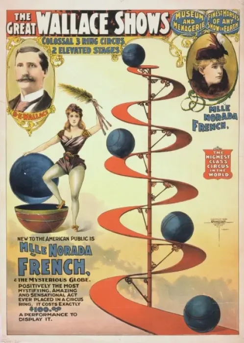 Framed Print : The great Wallace shows: colossal 3 ring circus, 2 elevated Framed Print : The great Wallace shows: colossal 3 ring circus, 2 elevated