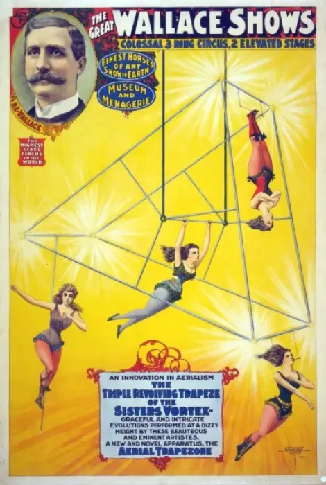 Framed Print : The great Wallace shows An innovation in aerialism, the trip Framed Print : The great Wallace shows An innovation in aerialism, the trip