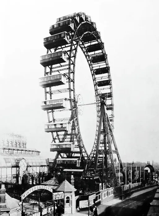 Framed Print : The Great Wheel, Blackpool, probably late 1890s Framed Print : The Great Wheel, Blackpool, probably late 1890s