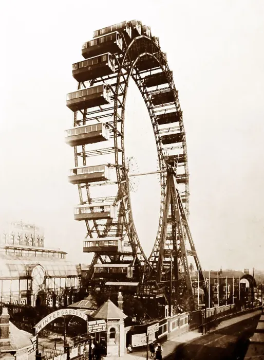 Framed Print : The Great Wheel, Blackpool, probably late 1890s Framed Print : The Great Wheel, Blackpool, probably late 1890s