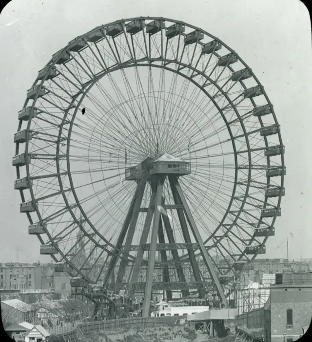 Framed Print : Great Wheel, Earls Court, 310ft high, front view Framed Print : Great Wheel, Earls Court, 310ft high, front view