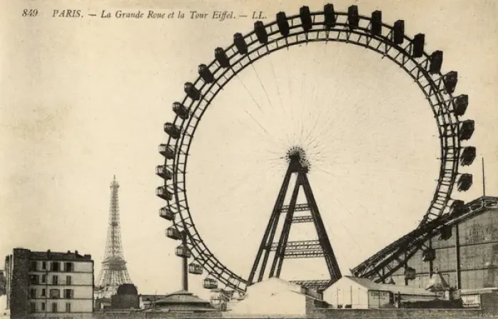 Framed Print : The Great Wheel and the Eiffel Tower - Paris, France Framed Print : The Great Wheel and the Eiffel Tower - Paris, France