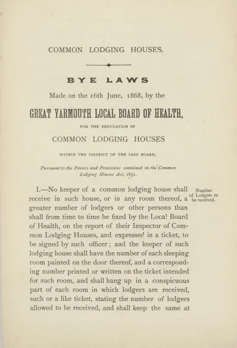 Framed Print : Great Yarmouth Common Lodging House Bye Laws Framed Print : Great Yarmouth Common Lodging House Bye Laws
