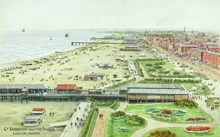 Framed Print : Great Yarmouth, Norfolk, looking south from Tower Framed Print : Great Yarmouth, Norfolk, looking south from Tower