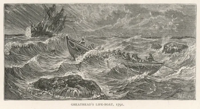 Framed Print : Greathead Lifeboat / Anon Framed Print : Greathead Lifeboat / Anon