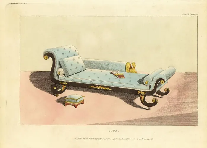 Framed Print : Grecian sofa, 1811 Framed Print : Grecian sofa, 1811