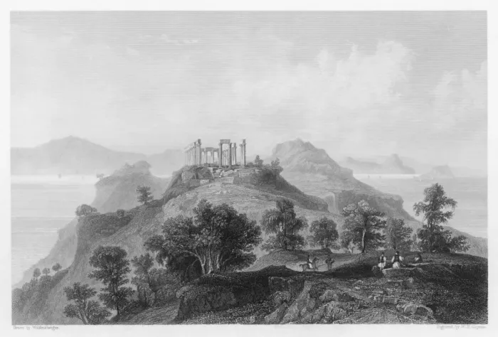 Framed Print : Greece / Aegina 19C Eng Framed Print : Greece / Aegina 19C Eng