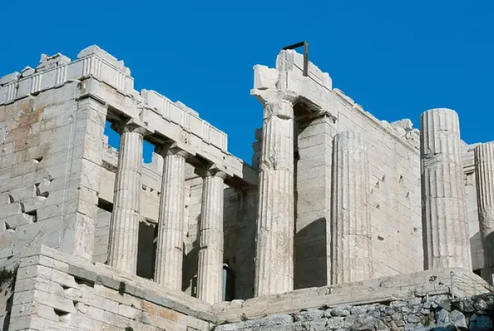 Framed Print : Greece. Athens. Propylaea. Monumental entrance to the sacred Framed Print : Greece. Athens. Propylaea. Monumental entrance to the sacred
