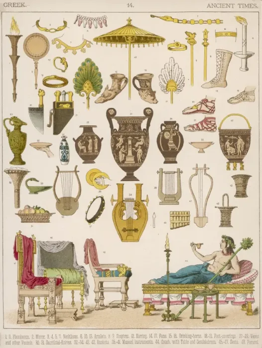 Framed Print : Greece / Costume / Objects Framed Print : Greece / Costume / Objects