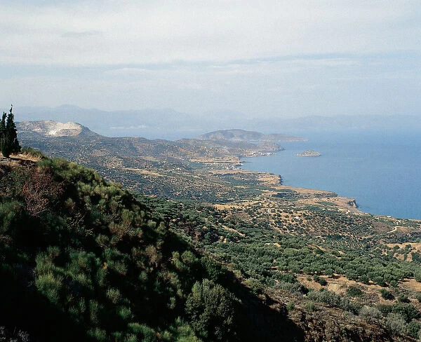 Greece. Island of Crete. Overview of the northern coast