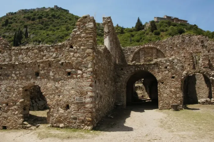 Framed Print : Greece. Mystras. Fortified town. Byzantine. Remains. Pelopon Framed Print : Greece. Mystras. Fortified town. Byzantine. Remains. Pelopon