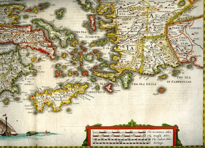Framed Print : Part of Greece Showing, Athens, Crete and Rhodes Framed Print : Part of Greece Showing, Athens, Crete and Rhodes