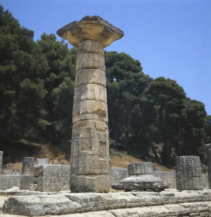 Framed Print : GREECE. WESTERN GREECE. ELIS. Olympia. Temple of Framed Print : GREECE. WESTERN GREECE. ELIS. Olympia. Temple of