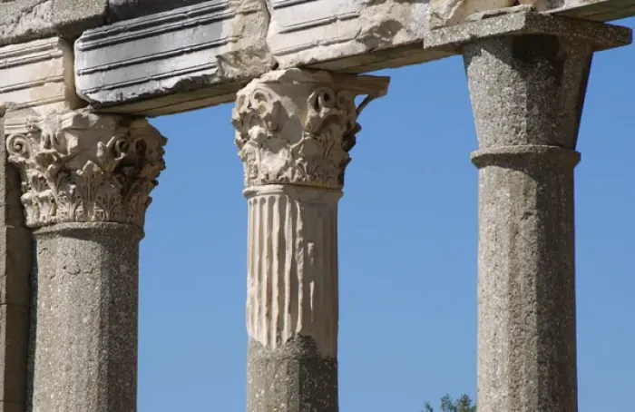 Framed Print : Greek Art. Bouleuterion. II century A. C. Detail. Apollonia Framed Print : Greek Art. Bouleuterion. II century A. C. Detail. Apollonia