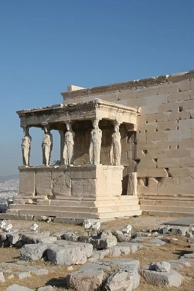 Greek Art. Erechtheion. Porch of the Caryatids. Acropolis