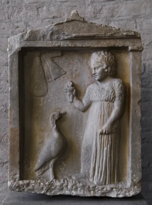 Framed Print : Greek art. Grave of Plangon doll. About 310 BC Framed Print : Greek art. Grave of Plangon doll. About 310 BC