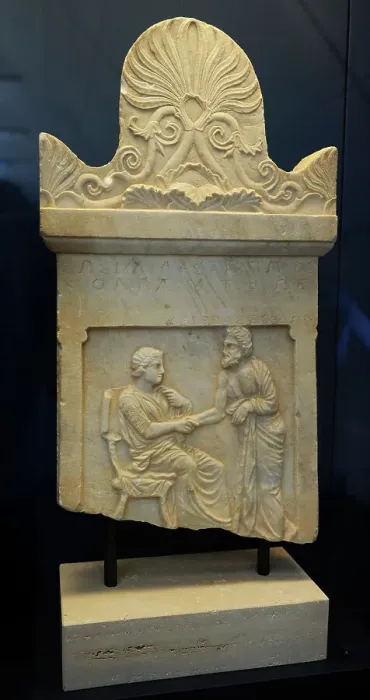 Framed Print : Greek Art. Gravestone. Attica. 400-350 BC. Greece Framed Print : Greek Art. Gravestone. Attica. 400-350 BC. Greece
