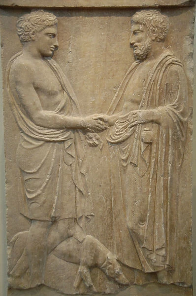 Greek Art. Greece. 5th century BCE. Pentelic marble funerary