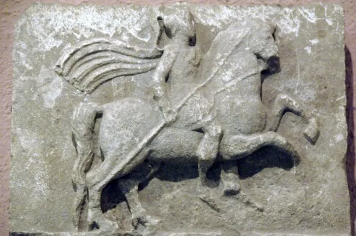 Framed Print : Greek art. Relief. Horseman. 3rd century BC. From Apollonia Framed Print : Greek art. Relief. Horseman. 3rd century BC. From Apollonia