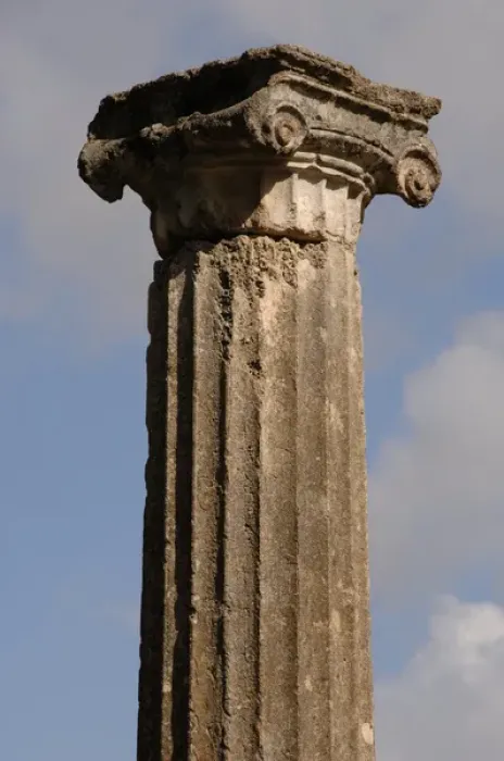 Framed Print : Greek Art. Sanctuary of Olympia. Ionic column at the Palaest Framed Print : Greek Art. Sanctuary of Olympia. Ionic column at the Palaest