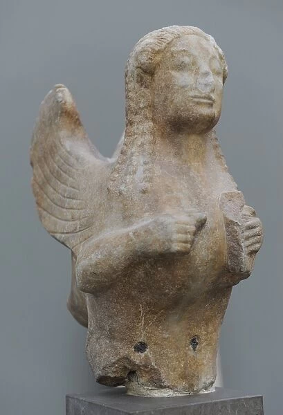 Greek art. Tomb Siren. Greek Asia Minor. C. 550 B. C. Marble