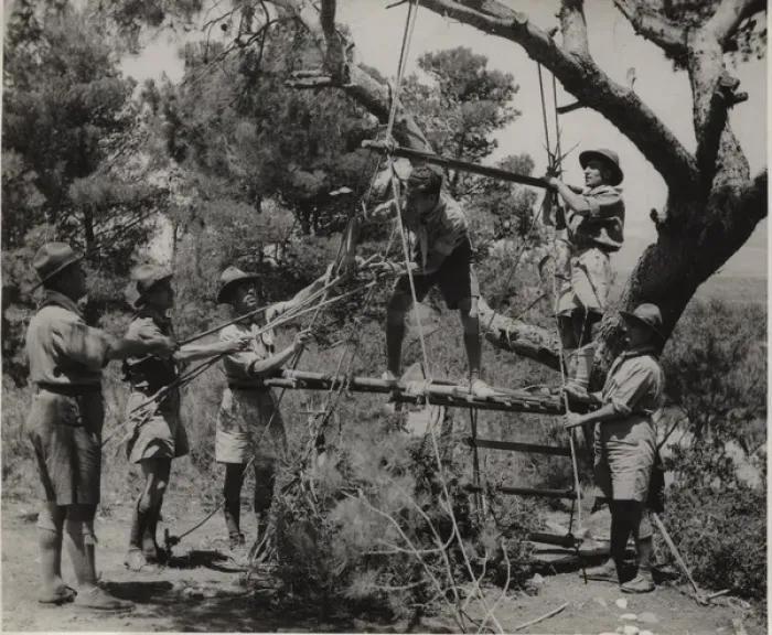Framed Print : Greek boy scouts at camp Framed Print : Greek boy scouts at camp